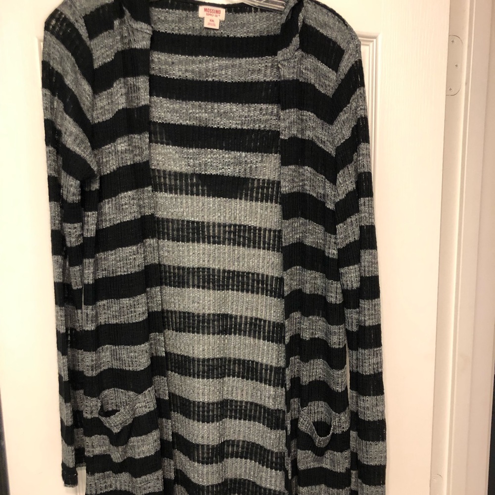 Black and grey Mossimo long cardigan sweater XXL